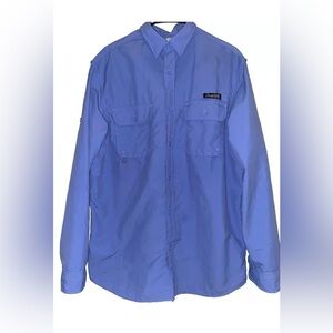 Polo Ralph Lauren Long Sleeve Classic Fit Nylon Shirt Mens bluf Nautical Sz L